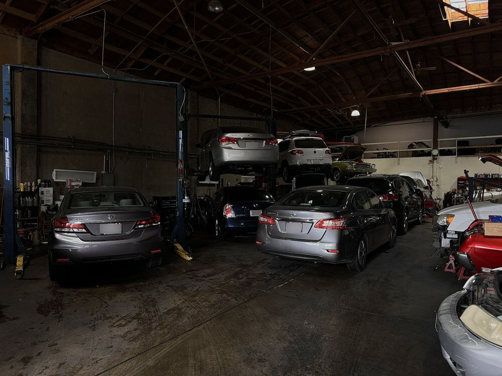 Shop floor at NKG Auto Repair, Bayview-Hunters Point
